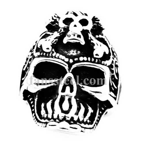 FSR20W61 cross bone skull biker ring